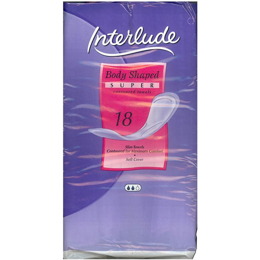 Interlude Sanitary Towels Super Contour - Pack of 18 - Harrisons