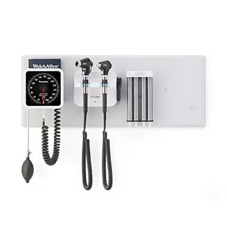 Welch Allyn Wall Set with PanOptic LED Ophthalmoscope and MacroView Plus LED Otoscope for iExaminer