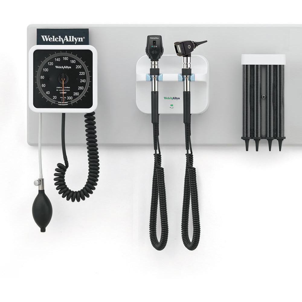 Welch Allyn GS 777 Wall Unit - Coaxial Ophthalmoscope & Diagnostic Otoscope with an Aneroid Sphygmomanometer - 