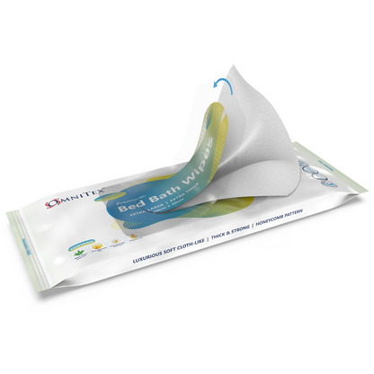 Omnitex Premium Bed Bath Wipes - Pack of 12 - Omnitex