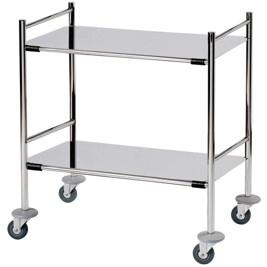 Sunflower Dressing Trolley 450 x 750 x 840mm with 2 Removable Flat Shelves