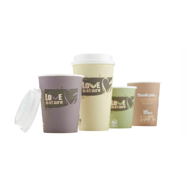 8/9OZ Love Nature Bioware Hot Cup x 2000 - Bunzl Catering Supplies