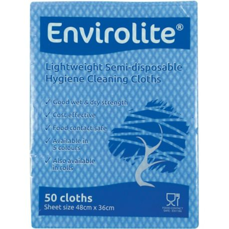 Blue Envirolite Folded Cloth Large - Pack of 50 - Discontinued
