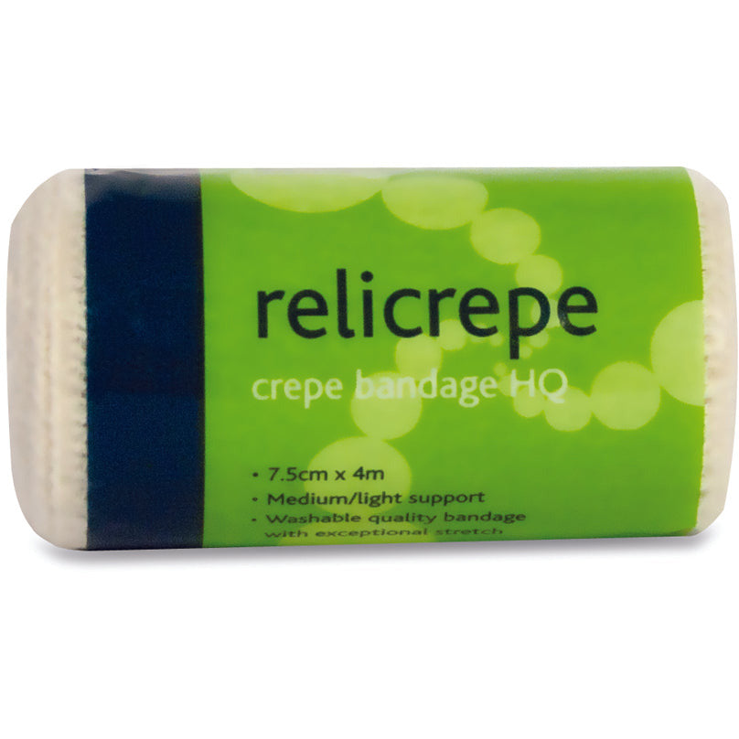 Relicrepe Bandage HQ White 7.5cm x 4 m - Reliance
