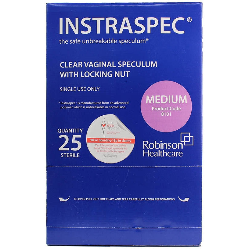 Instraspec Medium Plastic Vaginal Speculum x 25