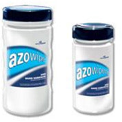 Azo Wipettes Hard Surface Bacterial Wipes - Case of 12 Tubs