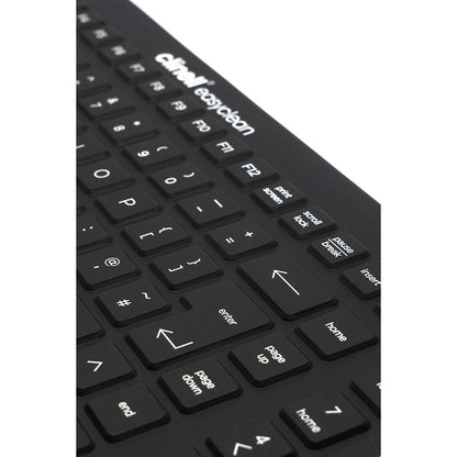 Clinell CKS1B Easyclean Silicone Keyboard, Black - Clinell