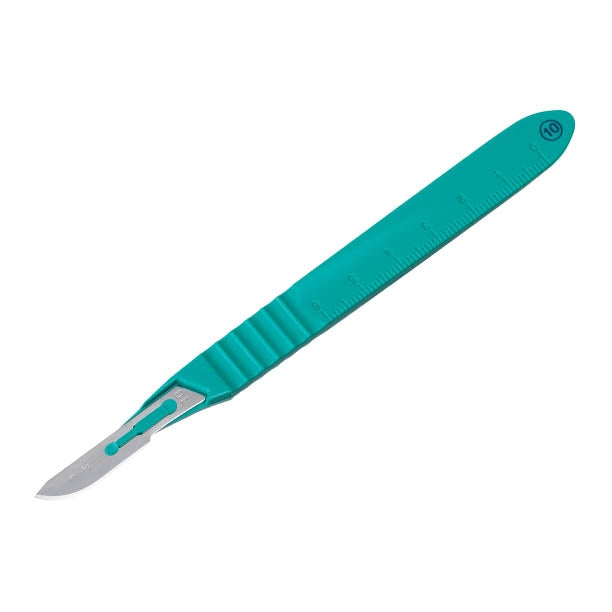 disposable veterinary scalpel with stainless steel blade