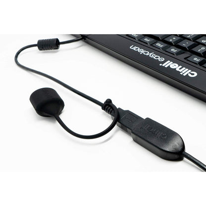True Type Keyboard (Black) - Washable - Clinell