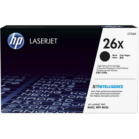 HP 26X High Yield Black Laserjet Toner Cartridge CF226X - Remanufactured - HP