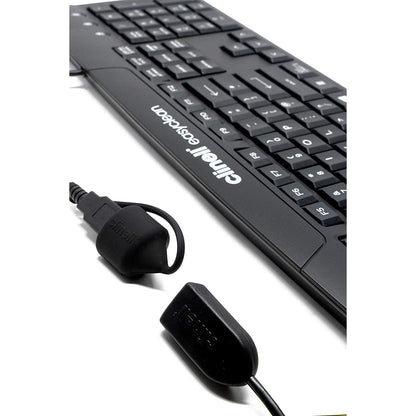 True Type Keyboard (Black) - Washable - Clinell