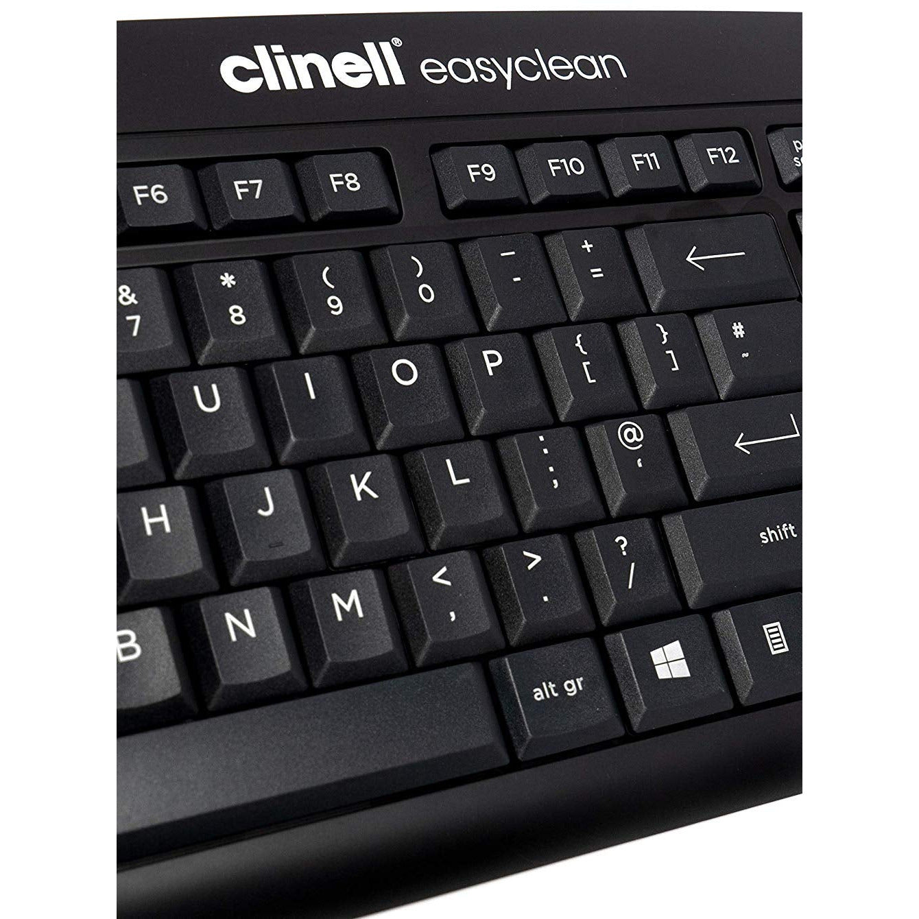 True Type Keyboard (Black) - Washable - Clinell