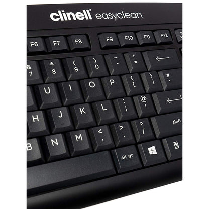 True Type Keyboard (Black) - Washable - Clinell