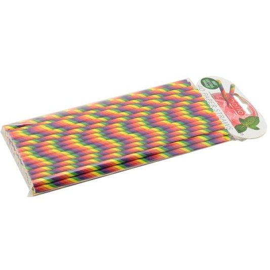 Apollo Rainbow Paper Straws - Pack of 40 - Discontinued