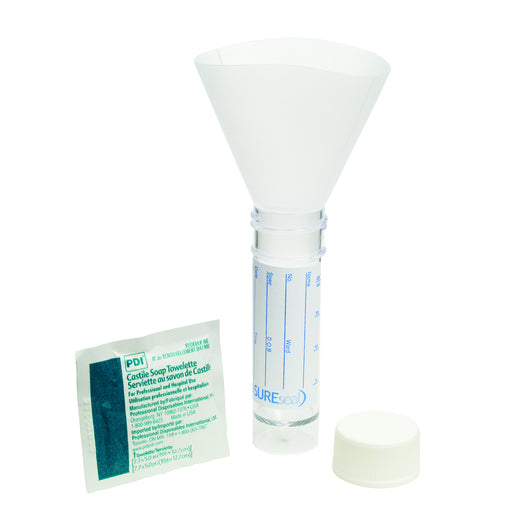Cone Container Sample MSU Urine Sample Pots with Plastic Cone - Sterile - with swab – Medisave UK