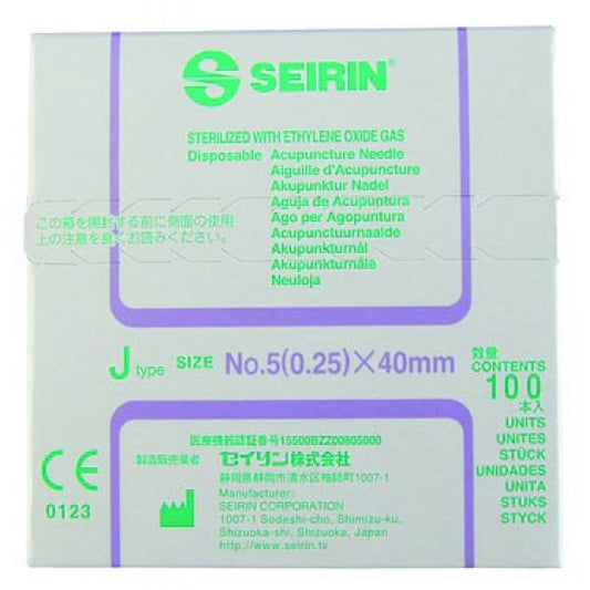 Acupuncture Needle Seirin J 30mm x 0.25mm Box 100