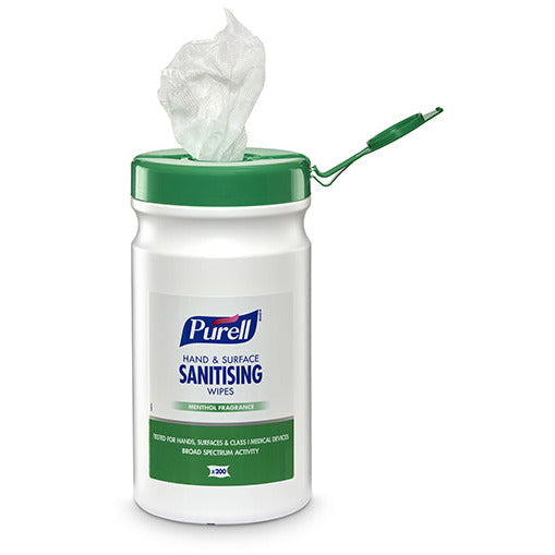 Purell Hand & Surface Sanitising Wipes - Tub of 200 - Purell