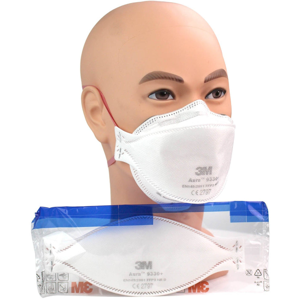 3M Aura 9310+ Respirateur Jetable FFP1 - Pack De 20 Masques Sans Valve Blanc
