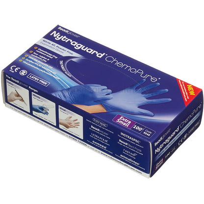 Nytraguard ChemoPure Nitrile Gloves X Small x100 [CAT III PPE Certified] - Robinsons
