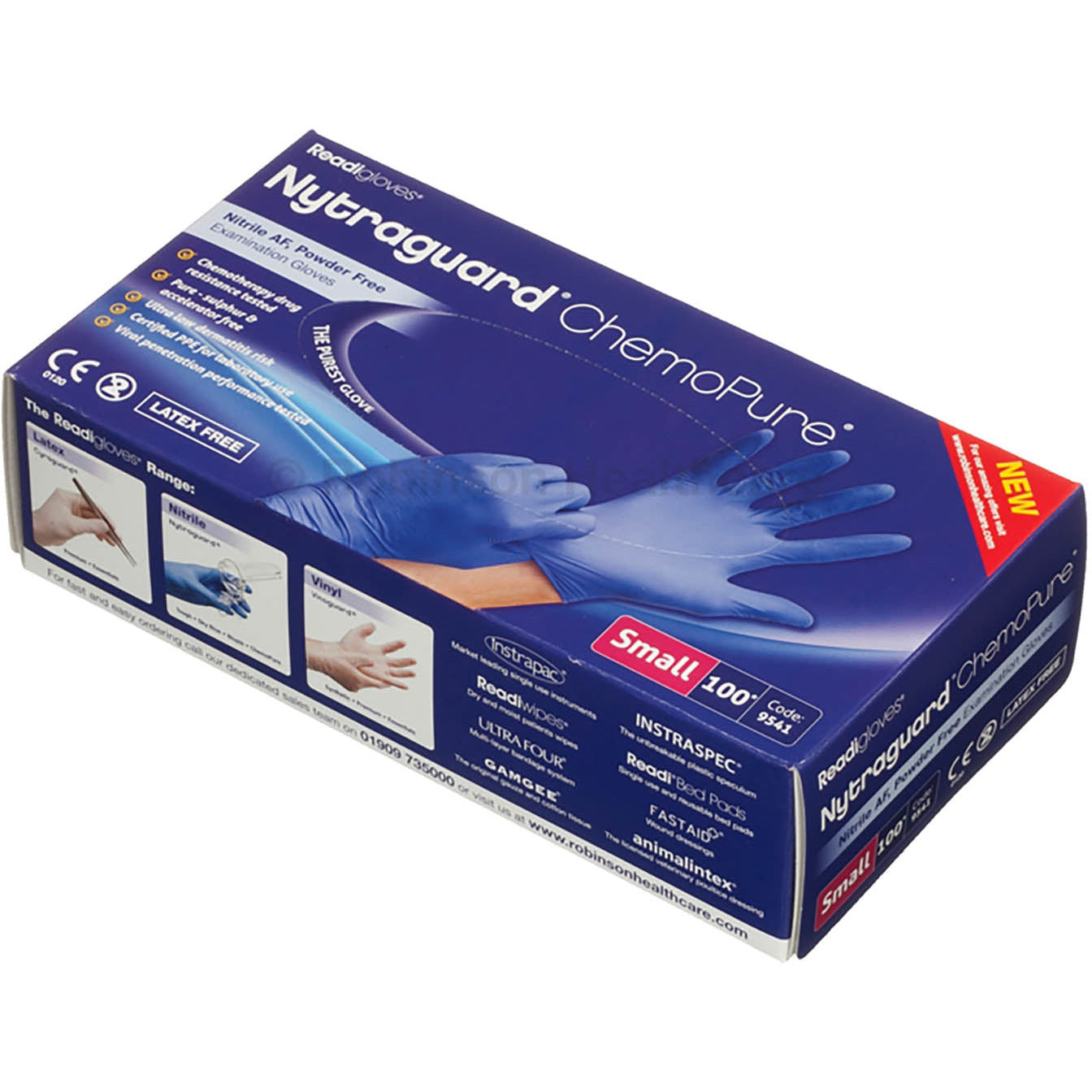 Nytraguard ChemoPure Nitrile Gloves Small x100 [CAT III PPE Certified] - Robinsons