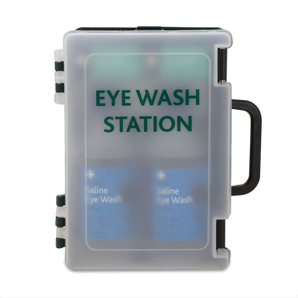 Deluxe Eyewash Station - Complete inc. Bracket - Green