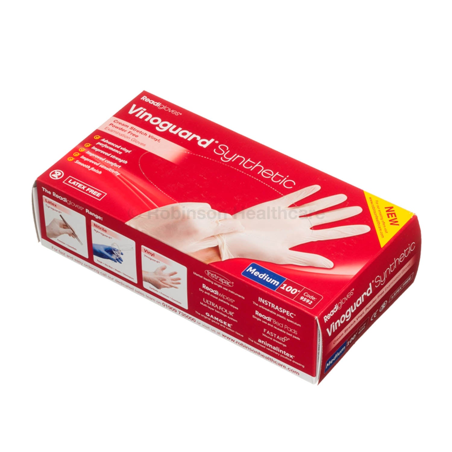 Vinoguard Synthetic Stretch Vinyl Gloves x 100 - Medium - Robinsons