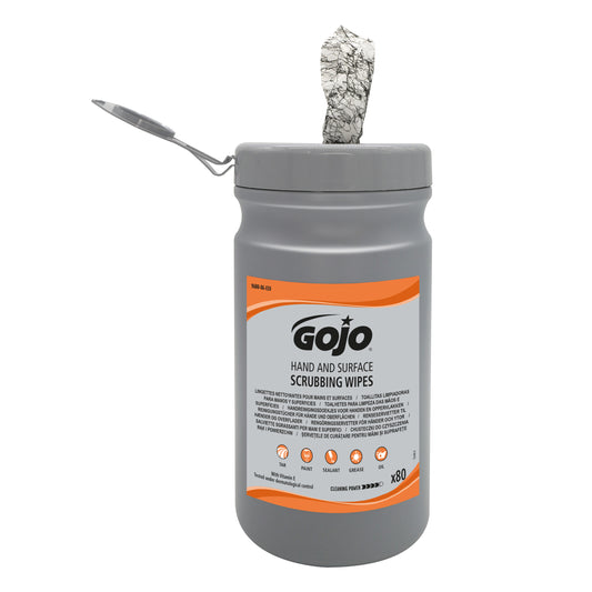 GOJO Hand & Surface Scrubbing Wipes  80 Wipes