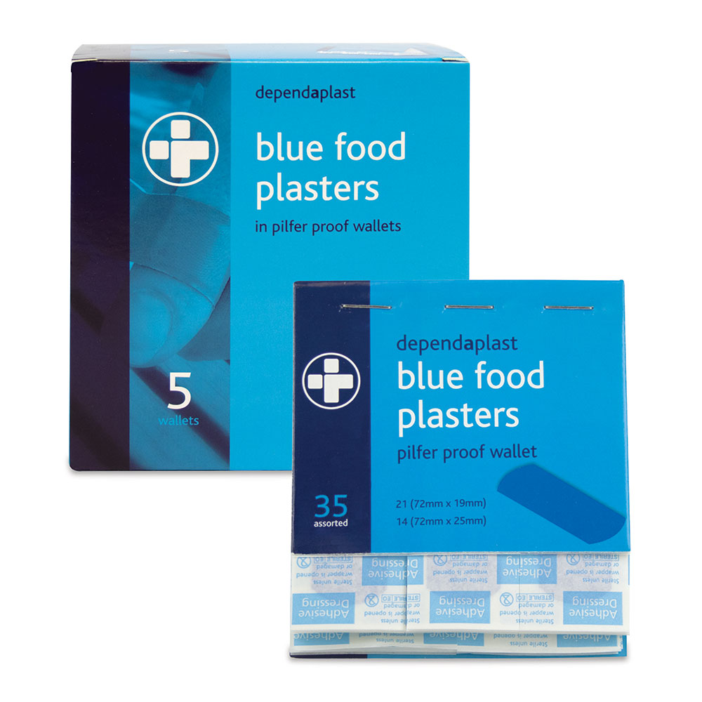 Dependaplast blue detectable pilfer proof plasters 5 x 35 - Reliance
