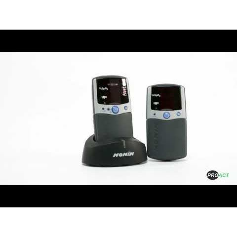 Nonin 2500 PalmSAT Hand Held Pulse Oximeter With Finger Clip Sensor - Nonin