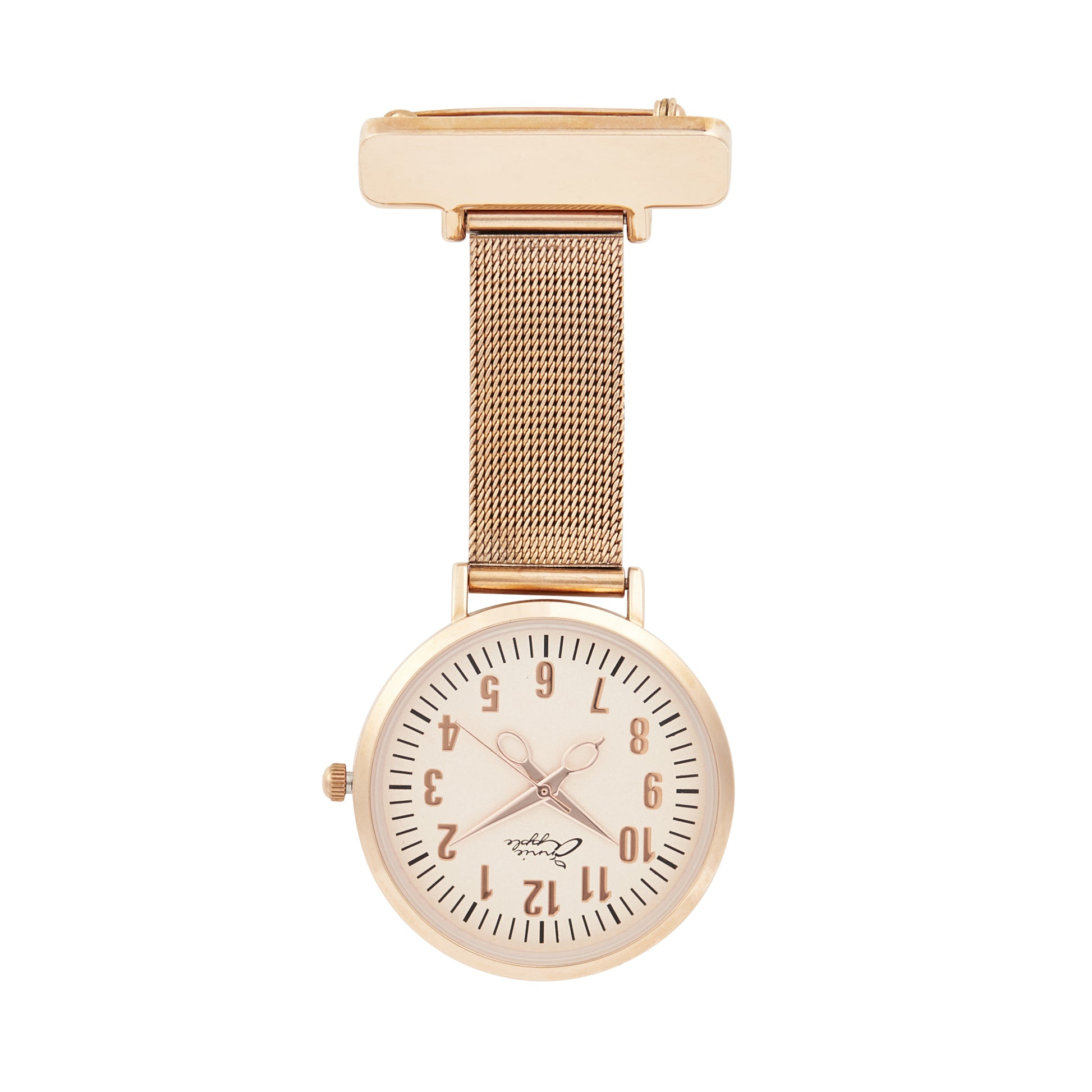 Annie Apple Nurses Fob Watch - Aurora - Rose Gold - Mesh - 35mm - Annie Apple