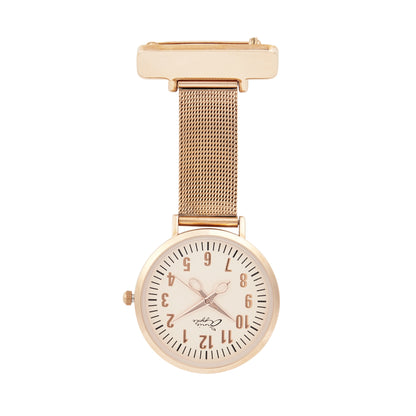Annie Apple Nurses Fob Watch - Aurora - Rose Gold - Mesh - 35mm - Annie Apple