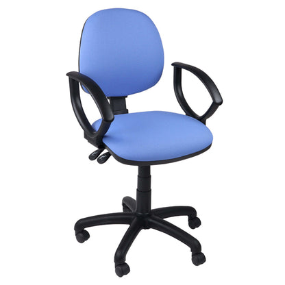 Function Operator Chair with Black Base & Fabric Upholstery - Fixed Arms - 