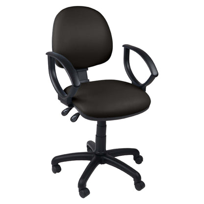 Function Operator Chair with Black Base & Vinyl Upholstery - 