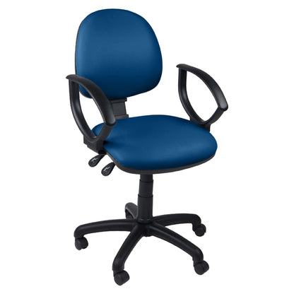 Function Operator Chair with Black Base & Vinyl Upholstery - 