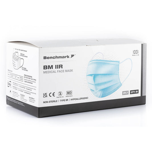 Benchmark - BM IIR Earloop Medical Mask Type IIR UK - Box of 50 - Benchmark