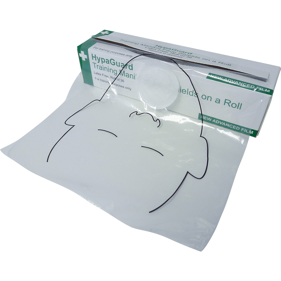 HypaGuard Training Manikin Resuscitation Face Shields on a Roll - Safety First Aid