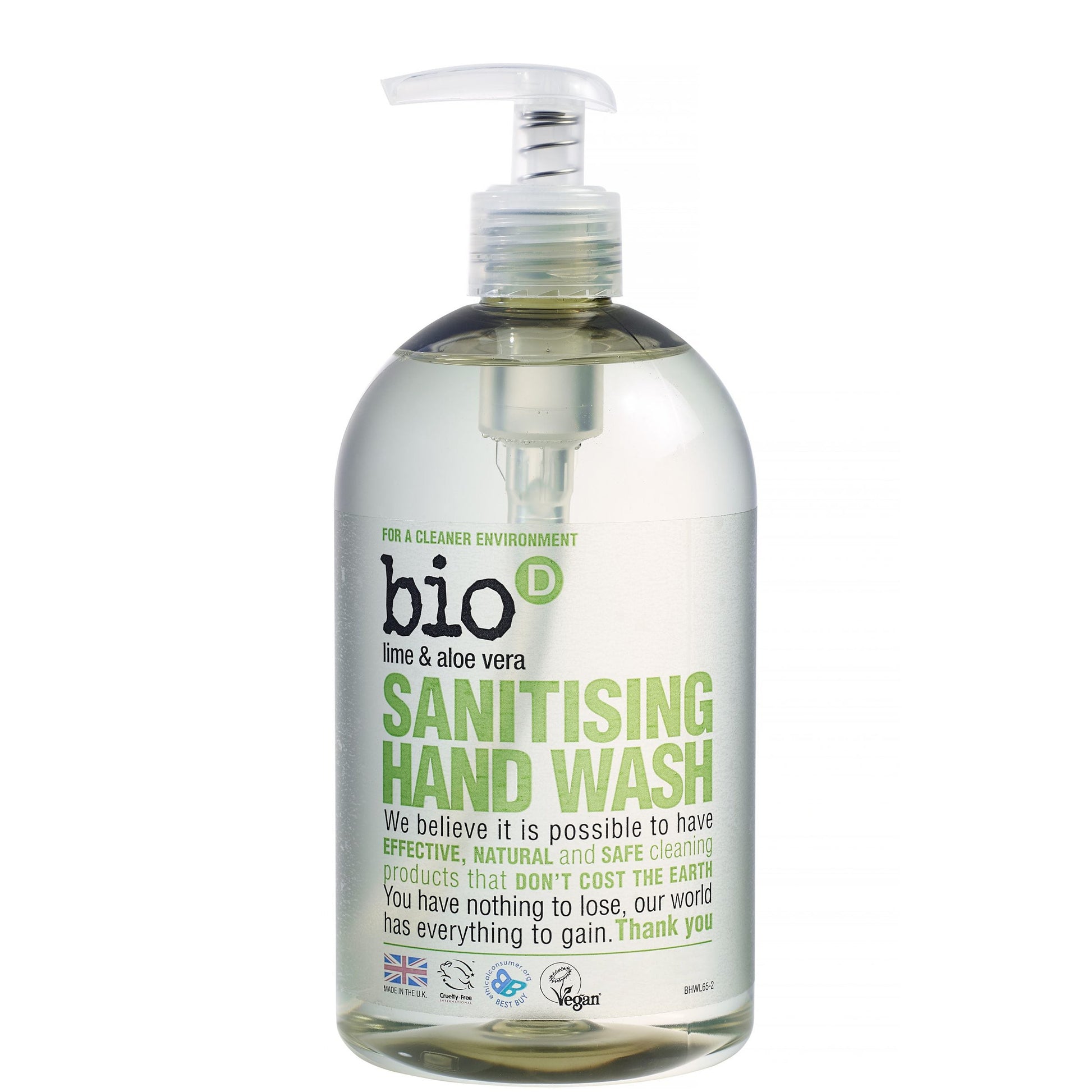 Hand Wash Lime and Aloe Vera - Biodegradable