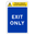 Respect Social Distancing - Exit Only Sign
