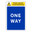 Respect Social Distancing - One Way Sign