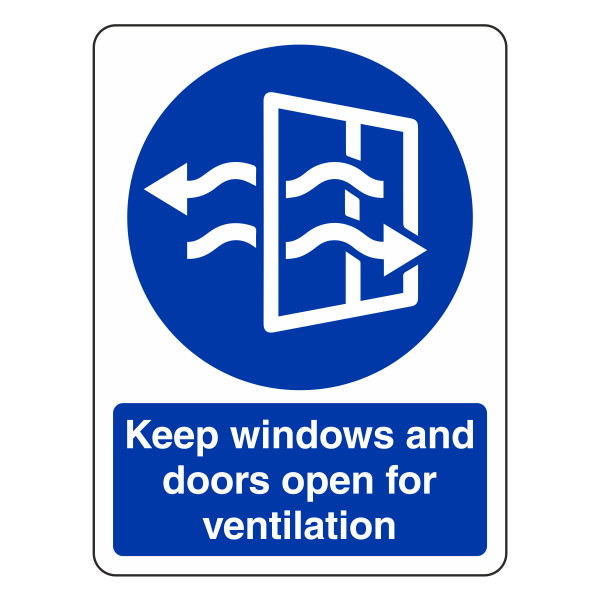 Keep Windows And Doors Open Sign - CLEARANCE – Medisave UK