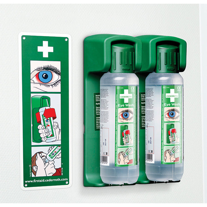 2 x 500ml Cederroth Eye Wash - Safety First Aid