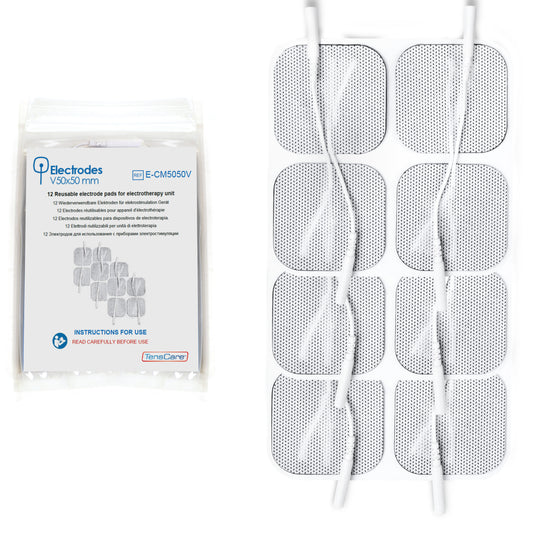 TENS Electrode Pads Value Pack, 12 pads, 50x50mm - Pack of 12