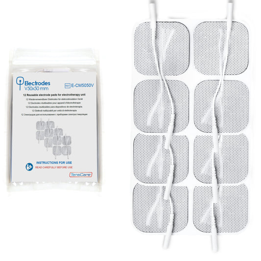TENS Electrode Pads Value Pack, 12 pads, 50x50mm - Pack of 12 - Tenscare