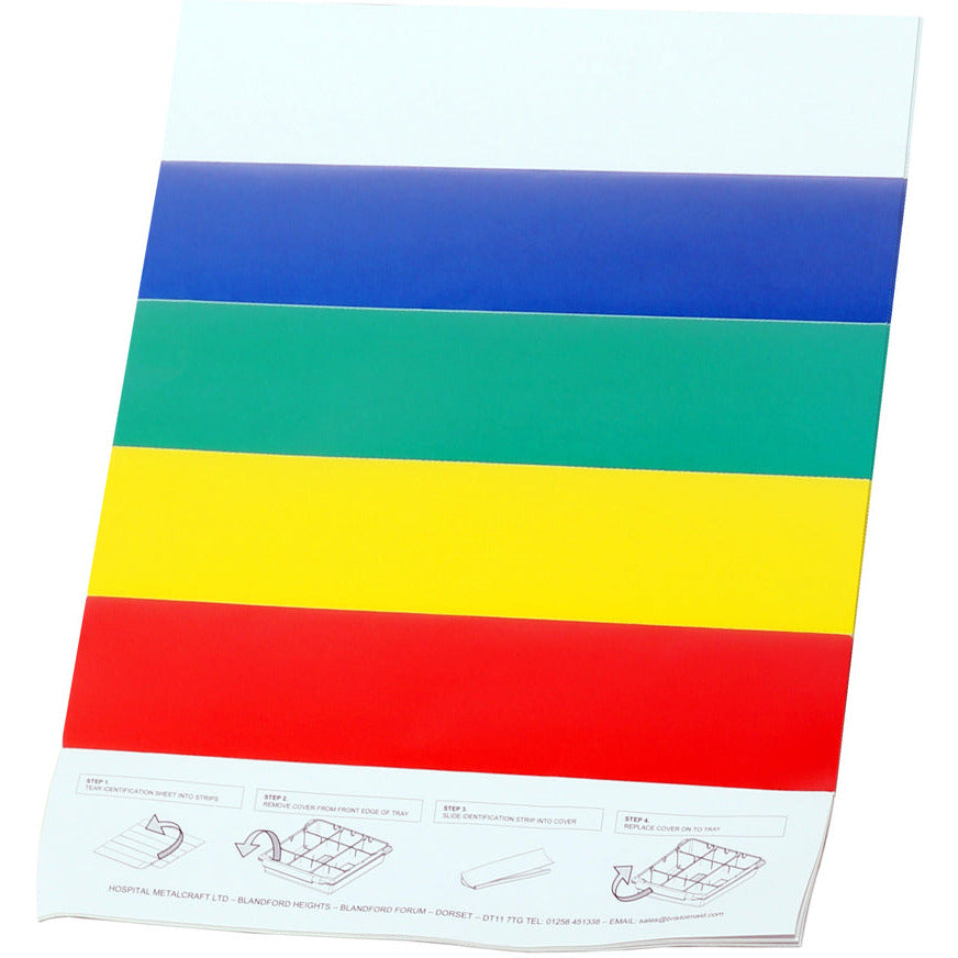 Caretray Trolleys and Racks - Option - Label Strips - Coloured - 1 Pac ...