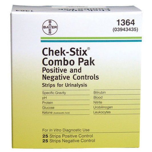 Chek-Stix Urinalysis Control Strips 25 Pos+25 Neg - Clearance - Merlin