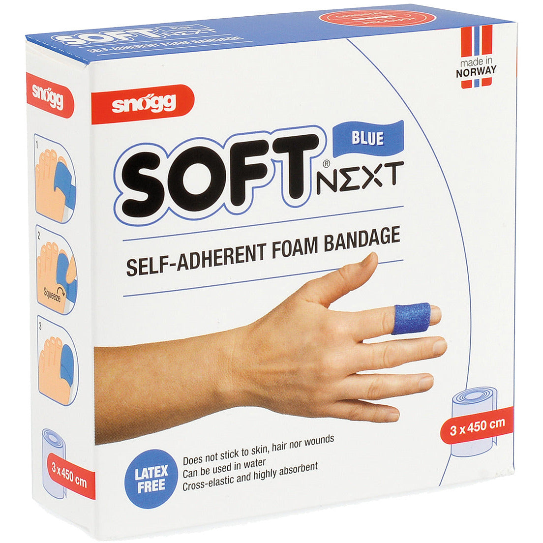 Snogg Soft Next Plaster, Blue 3cm x 4.5m – Medisave UK