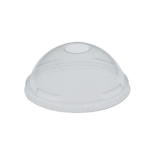 9-20oz Ultraclear Dome Lid with Hole per 100