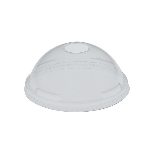 9-20oz Ultraclear Dome Lid with Hole per 100 - Bunzl Catering Supplies