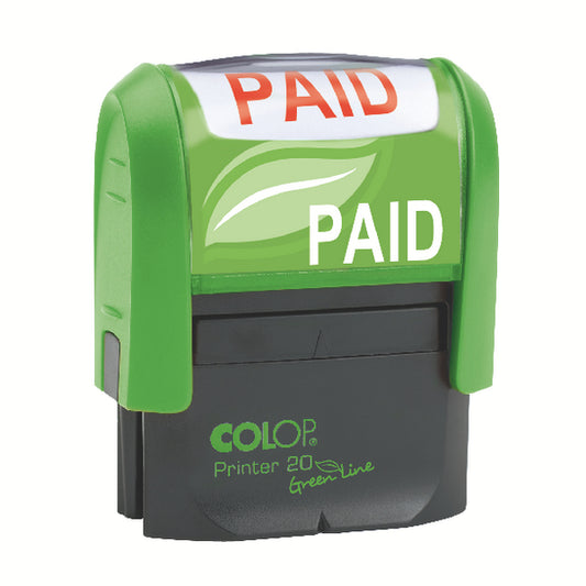 Colop Word Stamp Green Line Paid - Colop