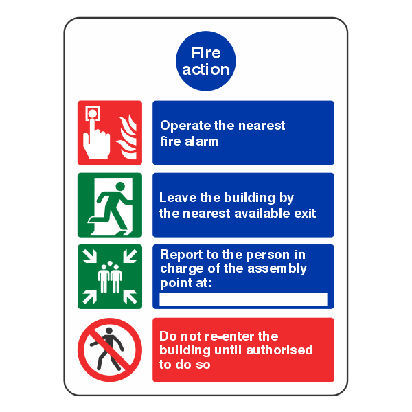 Fire Action Notice Sign - Do Not Renter - CLEARANCE – Medisave UK